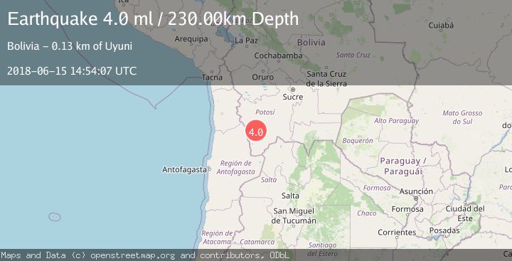 Map of POTOSI, BOLIVIA