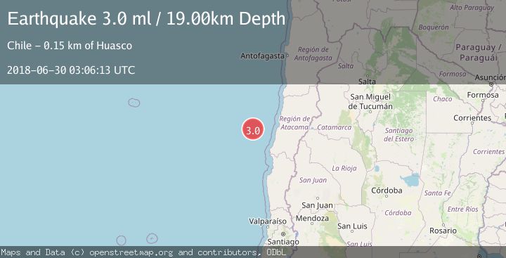 Map of OFF COAST OF ATACAMA, CHILE