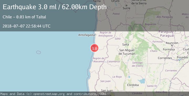 Map of ANTOFAGASTA, CHILE