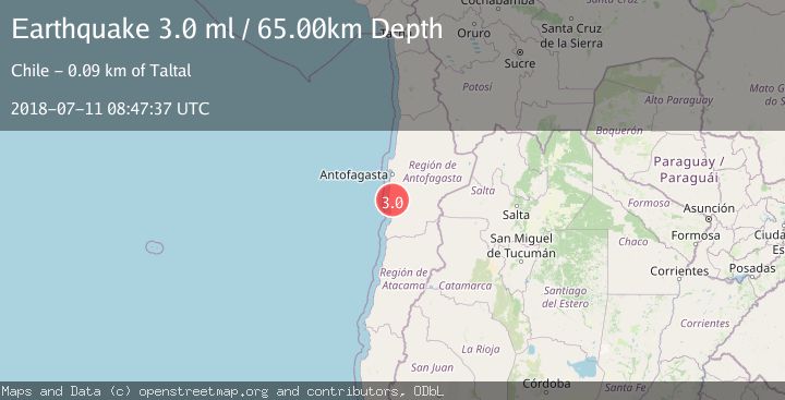 Map of ANTOFAGASTA, CHILE