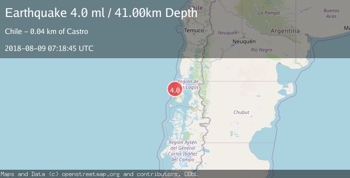 Map of OFFSHORE LOS LAGOS, CHILE