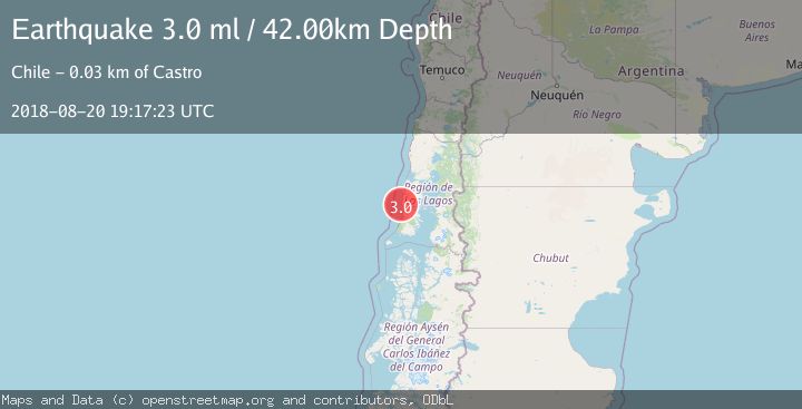 Map of OFFSHORE LOS LAGOS, CHILE