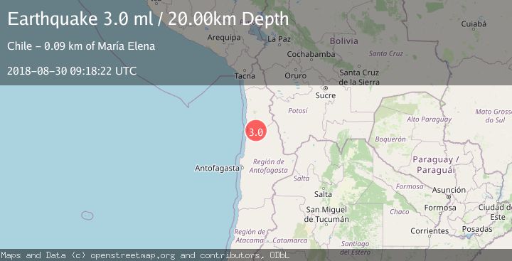 Map of ANTOFAGASTA, CHILE