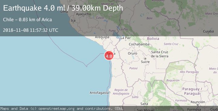 Map of OFFSHORE TARAPACA, CHILE
