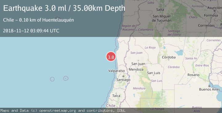 Map of OFFSHORE COQUIMBO, CHILE