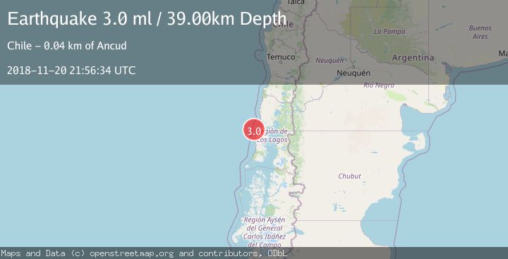 Map of OFFSHORE LOS LAGOS, CHILE