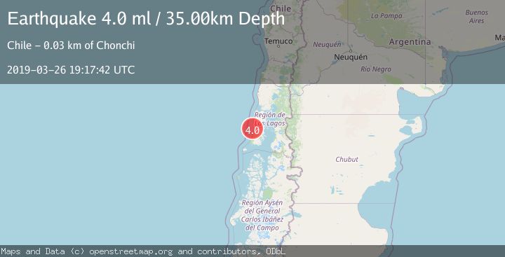 Map of OFFSHORE LOS LAGOS, CHILE