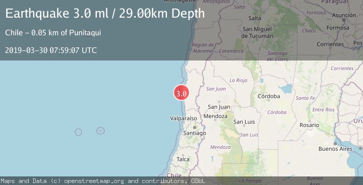 Map of OFFSHORE COQUIMBO, CHILE