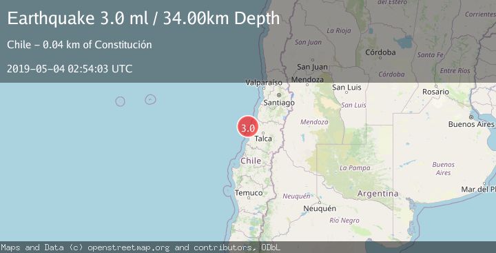 Map of OFFSHORE MAULE, CHILE