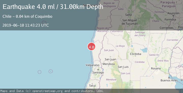 Map of OFFSHORE COQUIMBO, CHILE