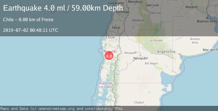 Map of ARAUCANIA, CHILE
