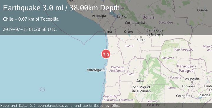 Map of OFFSHORE ANTOFAGASTA, CHILE