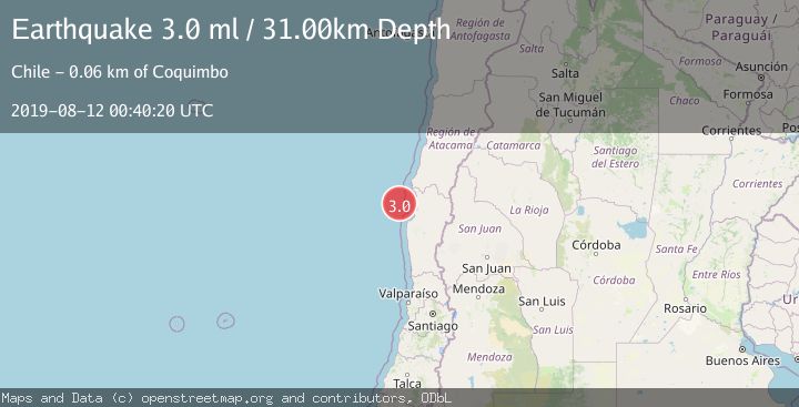 Map of OFFSHORE COQUIMBO, CHILE