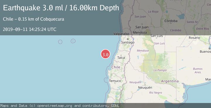 Map of OFF COAST OF MAULE, CHILE