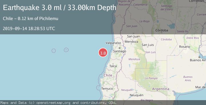 Map of OFF COAST OF VALPARAISO, CHILE