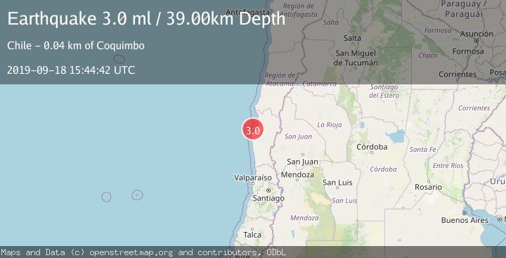 Map of OFFSHORE COQUIMBO, CHILE