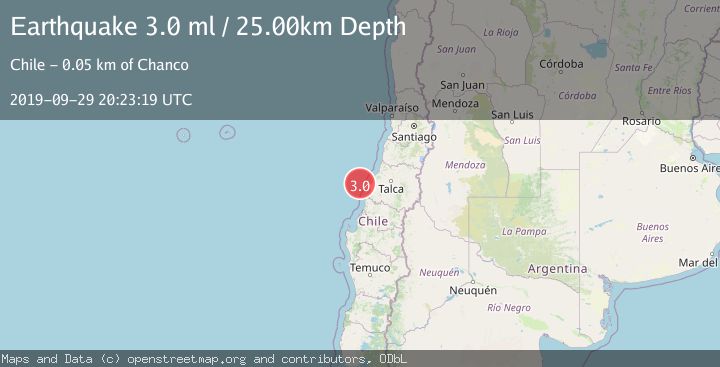 Map of OFFSHORE MAULE, CHILE