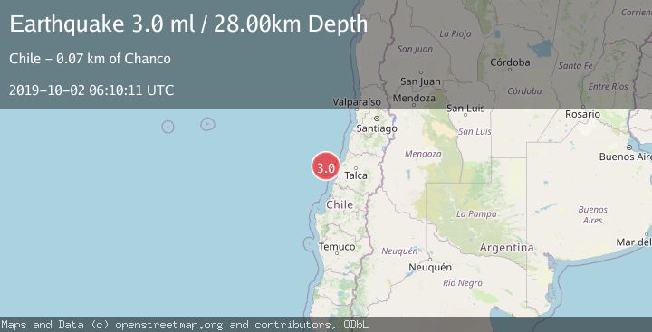 Map of OFFSHORE MAULE, CHILE