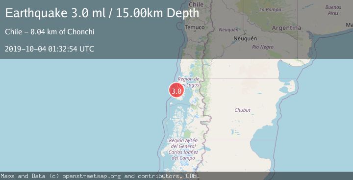 Map of OFFSHORE LOS LAGOS, CHILE