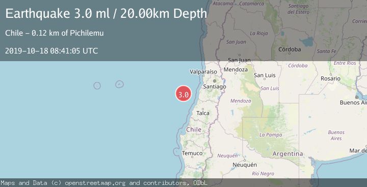 Map of OFF COAST OF O'HIGGINS, CHILE