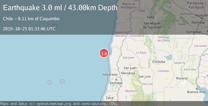 Map of OFFSHORE COQUIMBO, CHILE