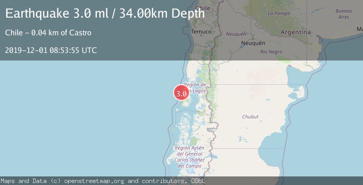 Map of OFFSHORE LOS LAGOS, CHILE