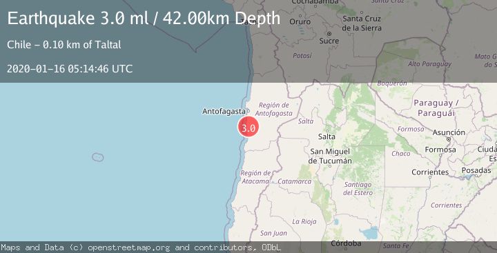 Map of ANTOFAGASTA, CHILE