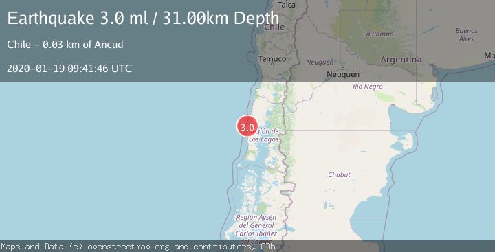Map of OFFSHORE LOS LAGOS, CHILE