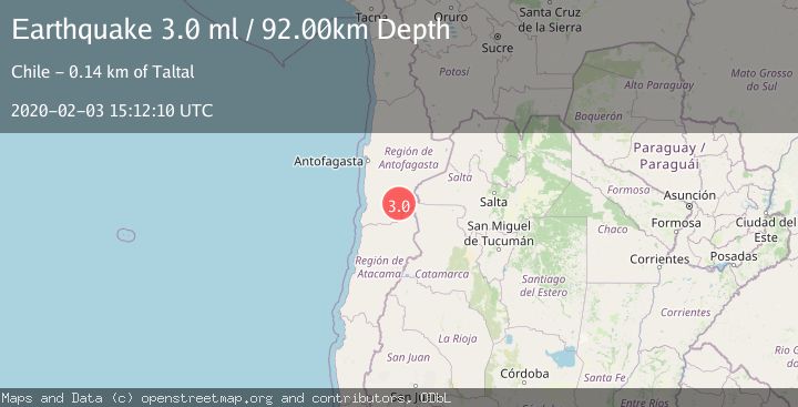 Map of ANTOFAGASTA, CHILE