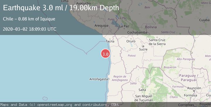 Map of OFFSHORE TARAPACA, CHILE