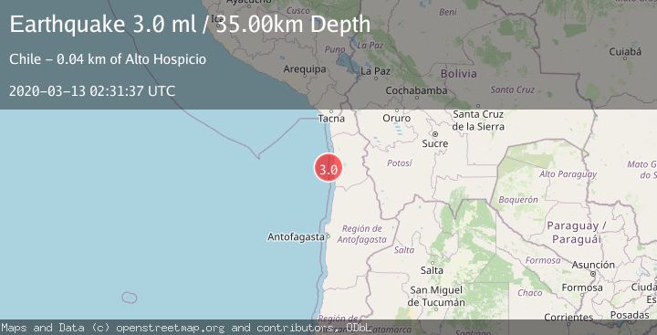 Map of OFFSHORE TARAPACA, CHILE