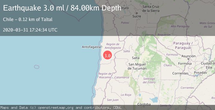 Map of ANTOFAGASTA, CHILE