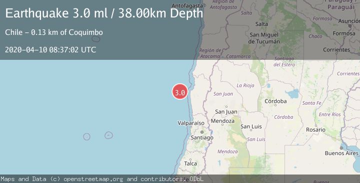Map of OFFSHORE COQUIMBO, CHILE