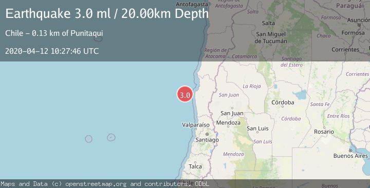 Map of OFFSHORE COQUIMBO, CHILE
