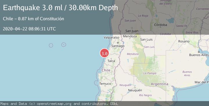 Map of OFFSHORE MAULE, CHILE