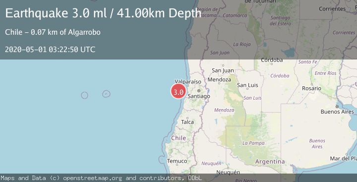 Map of OFFSHORE VALPARAISO, CHILE