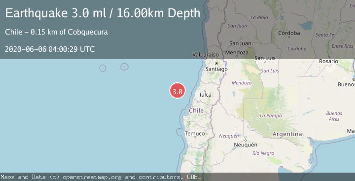 Map of OFF COAST OF MAULE, CHILE