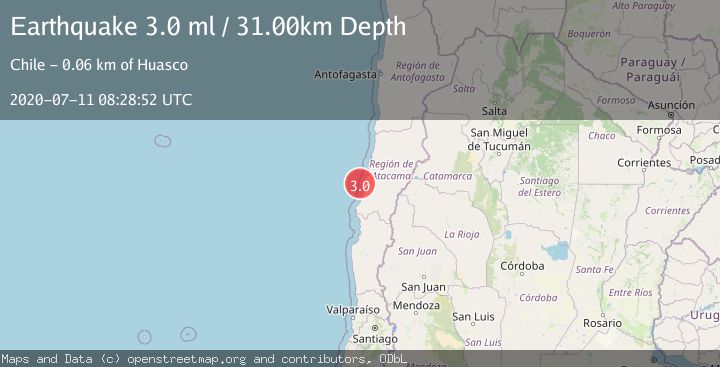 Map of OFFSHORE ATACAMA, CHILE