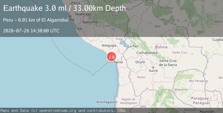 Map of NEAR COAST OF SOUTHERN PERU