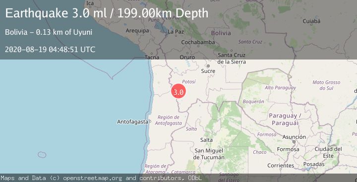Map of POTOSI, BOLIVIA