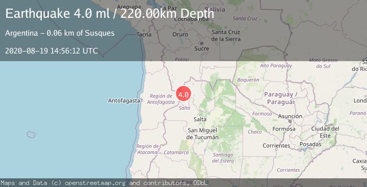 Map of JUJUY, ARGENTINA