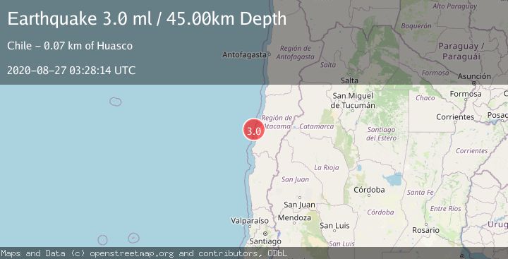 Map of OFFSHORE ATACAMA, CHILE