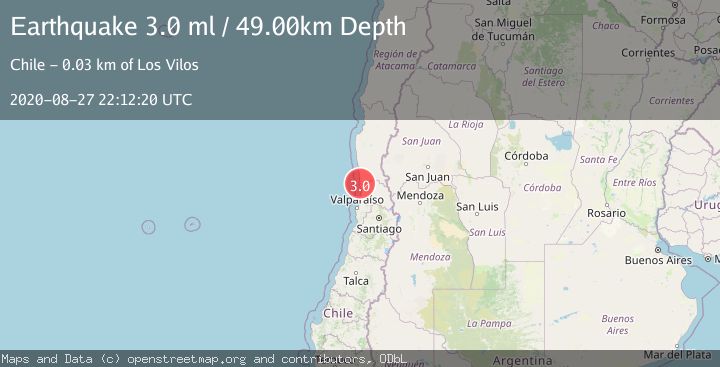 Map of OFFSHORE VALPARAISO, CHILE