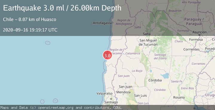 Map of OFFSHORE ATACAMA, CHILE