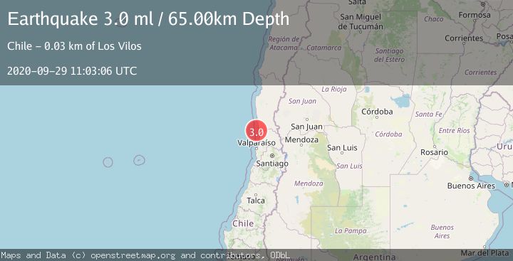 Map of OFFSHORE COQUIMBO, CHILE
