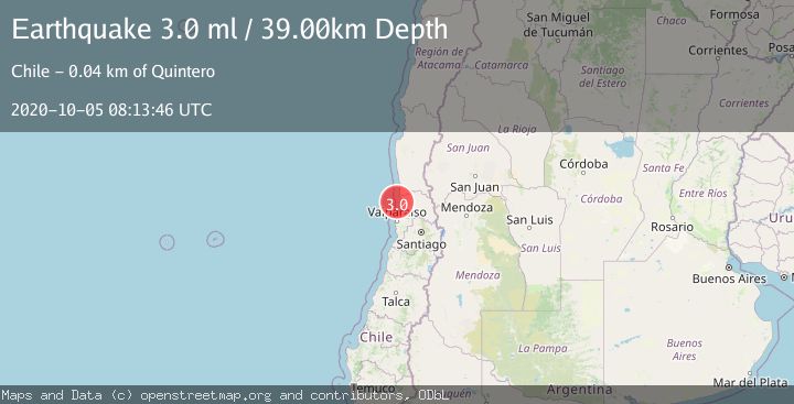 Map of OFFSHORE VALPARAISO, CHILE