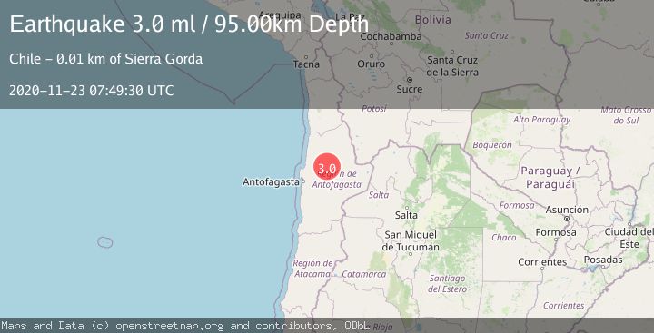 Map of ANTOFAGASTA, CHILE