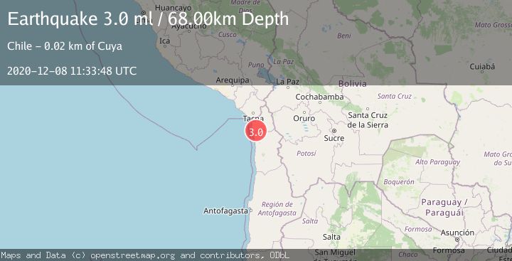 Map of TARAPACA, CHILE