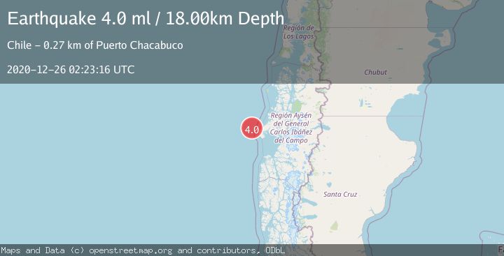 Map of OFF COAST OF AISEN, CHILE