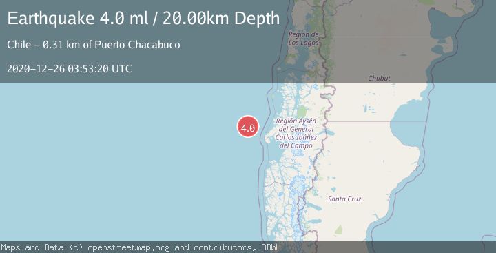 Map of OFF COAST OF AISEN, CHILE